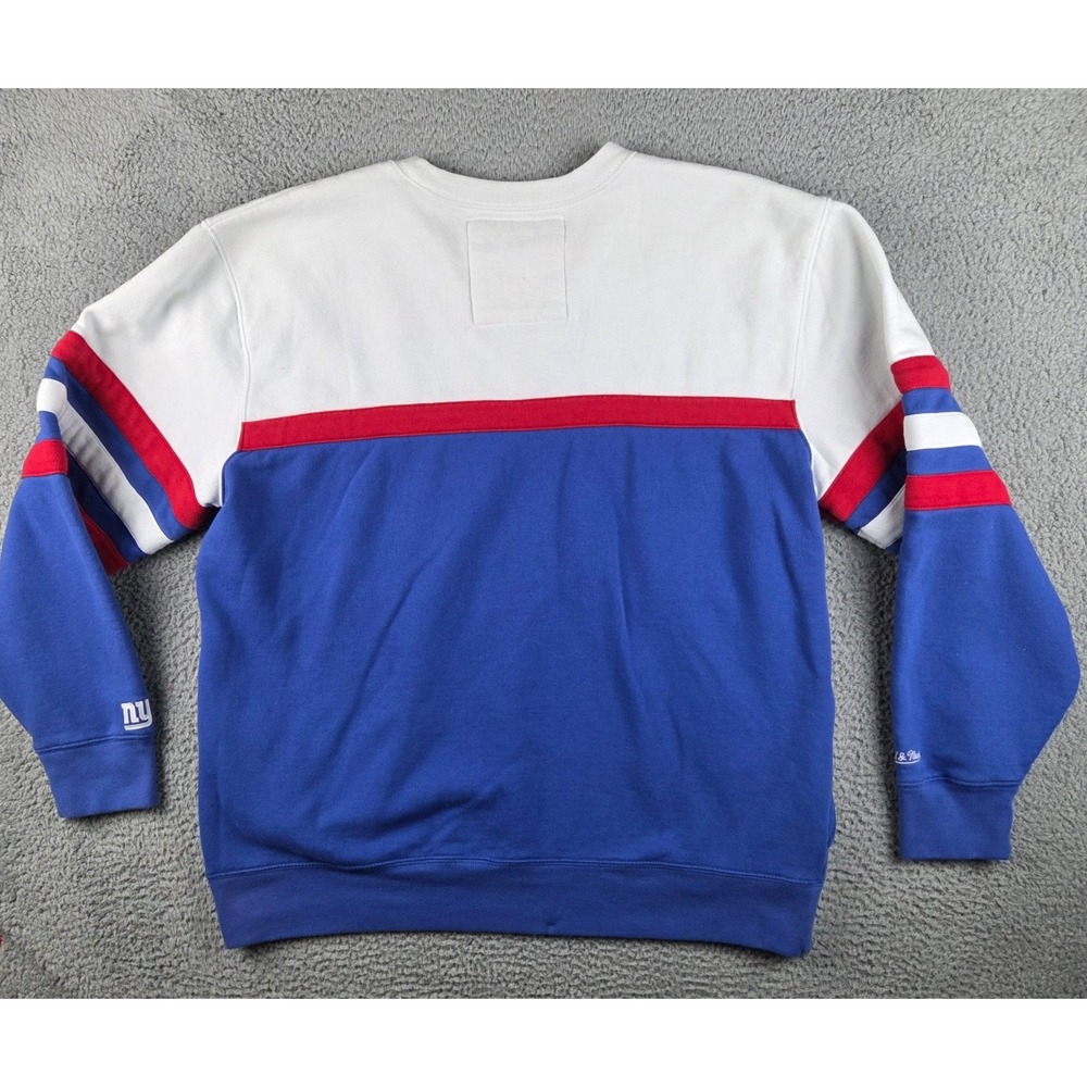 Mitchell & Ness New York Giants Throwback Sweatshirt Mens 4XL Blue White NFL - Picture 13 of 13
